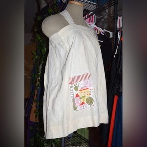 ADORABLE cottage core Lucy & Leo garden series backless apron with cute pocket